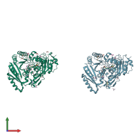 PDB entry 4mla coloured by chain, front view.
