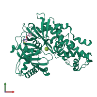 PDB entry 4mle coloured by chain, front view.