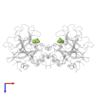 TRIETHYLENE GLYCOL in PDB entry 4mpw, assembly 2, top view.