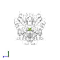 PHOSPHATE ION in PDB entry 4mum, assembly 1, side view.