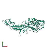 PDB entry 4n2n coloured by chain, front view.