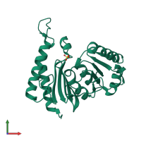 PDB entry 4n81 coloured by chain, front view.