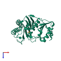 PDB entry 4n81 coloured by chain, top view.