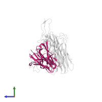 Fab heavy chain in PDB entry 4n90, assembly 3, side view.