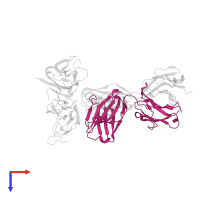 Fab heavy chain in PDB entry 4n90, assembly 3, top view.