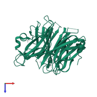Sialidase-2 in PDB entry 4nc5, assembly 1, top view.