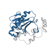 The deposited structure of PDB entry 4ndf contains 2 copies of Pfam domain PF11969 (Scavenger mRNA decapping enzyme C-term binding) in Aprataxin. Showing 1 copy in chain A.