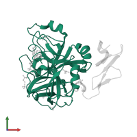 Factor VII heavy chain in PDB entry 4nga, assembly 1, front view.