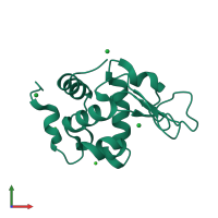 PDB entry 4ngy coloured by chain, front view.