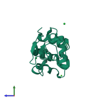 PDB entry 4ngy coloured by chain, side view.