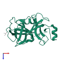 Serine protease 1 in PDB entry 4niv, assembly 1, top view.