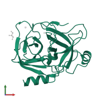 Serine protease 1 in PDB entry 4nix, assembly 1, front view.