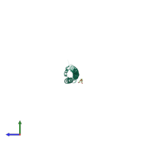 PDB entry 4njl coloured by chain, side view.