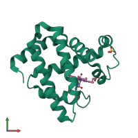 PDB entry 4ns2 coloured by chain, front view.