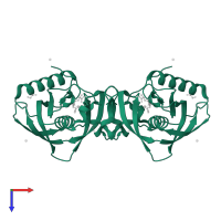 Peptide deformylase in PDB entry 4nt8, assembly 1, top view.