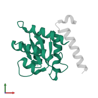 13 kDa ribonucleoprotein-associated protein in PDB entry 4nut, assembly 1, front view.
