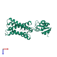 Vitamin K epoxide reductase homolog in PDB entry 4nv2, assembly 1, top view.