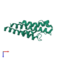 Bromo domain-containing protein in PDB entry 4nxj, assembly 1, top view.