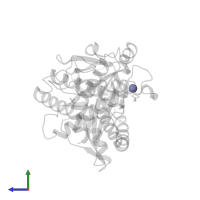 ZINC ION in PDB entry 4o69, assembly 1, side view.