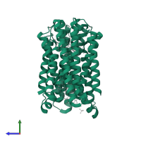 Transmembrane ascorbate ferrireductase 2 in PDB entry 4o6y, assembly 1, side view.