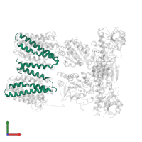 proton-translocating NAD(P)(+) transhydrogenase in PDB entry 4o9u, assembly 1, front view.