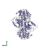 proton-translocating NAD(P)(+) transhydrogenase in PDB entry 4o9u, assembly 1, side view.