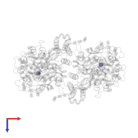 ZINC ION in PDB entry 4oc3, assembly 1, top view.