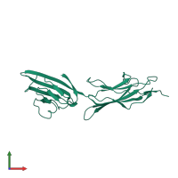 Advanced glycosylation end product-specific receptor in PDB entry 4of5, assembly 1, front view.