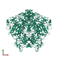 (5R)-carbapenem-3-carboxylate synthase in PDB entry 4oj8, assembly 1, front view.