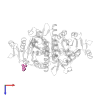 DIETHYLCARBAMODITHIOIC ACID in PDB entry 4olc, assembly 2, top view.