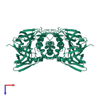 ORF1ab in PDB entry 4p16, assembly 1, top view.