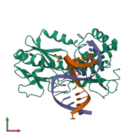 PDB entry 4pcz coloured by chain, front view.