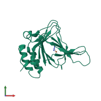 PDB entry 4pjy coloured by chain, front view.