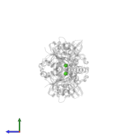 CALCIUM ION in PDB entry 4pl8, assembly 1, side view.