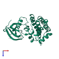 Tyrosine-protein kinase ITK/TSK in PDB entry 4pp9, assembly 1, top view.