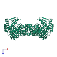 Queuine tRNA-ribosyltransferase in PDB entry 4pum, assembly 1, top view.