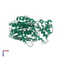 Glucokinase regulatory protein in PDB entry 4px3, assembly 2, top view.