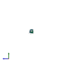 PDB entry 4pxt coloured by chain, side view.