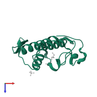 Basic phospholipase A2 VRV-PL-VIIIa in PDB entry 4qf8, assembly 1, top view.