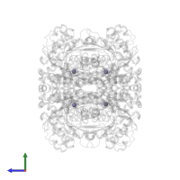ZINC ION in PDB entry 4qg4, assembly 1, side view.