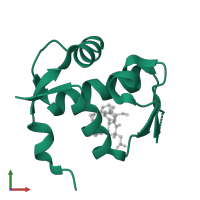 E3 ubiquitin-protein ligase Mdm2 in PDB entry 4qo4, assembly 1, front view.