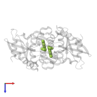 (5,6-dimethyl-9-oxo-9H-xanthen-4-yl)acetic acid in PDB entry 4qxr, assembly 1, top view.