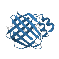 The deposited structure of PDB entry 4qyn contains 2 copies of Pfam domain PF00061 (Lipocalin / cytosolic fatty-acid binding protein family) in Retinol-binding protein 2. Showing 1 copy in chain A.