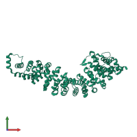 PDB entry 4r0z coloured by chain, front view.