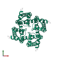 Potassium channel domain-containing protein in PDB entry 4r50, assembly 2, front view.