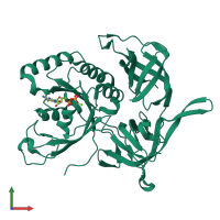 PDB entry 4rd6 coloured by chain, front view.