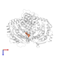 PENTAETHYLENE GLYCOL in PDB entry 4re9, assembly 2, top view.