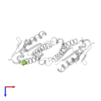 PHOSPHATE ION in PDB entry 4rfv, assembly 1, top view.