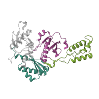 The deposited structure of PDB entry 4rw8 contains 3 copies of CATH domain 3.30.70.270 (Alpha-Beta Plaits) in p51 RT. Showing 3 copies in chain B.