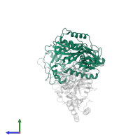 Reverse transcriptase/ribonuclease H in PDB entry 4rw8, assembly 1, side view.